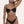 Black bikini top with cold clasp and detail recycled bikini modest bikini top padded oumaima swim sustainable swimwear
