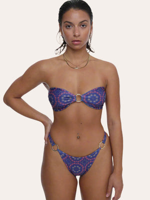 Isabella Bottoms in moroccan print Luxury Recycled Swimwear bikini sexy brazilian bottoms oumaima swim