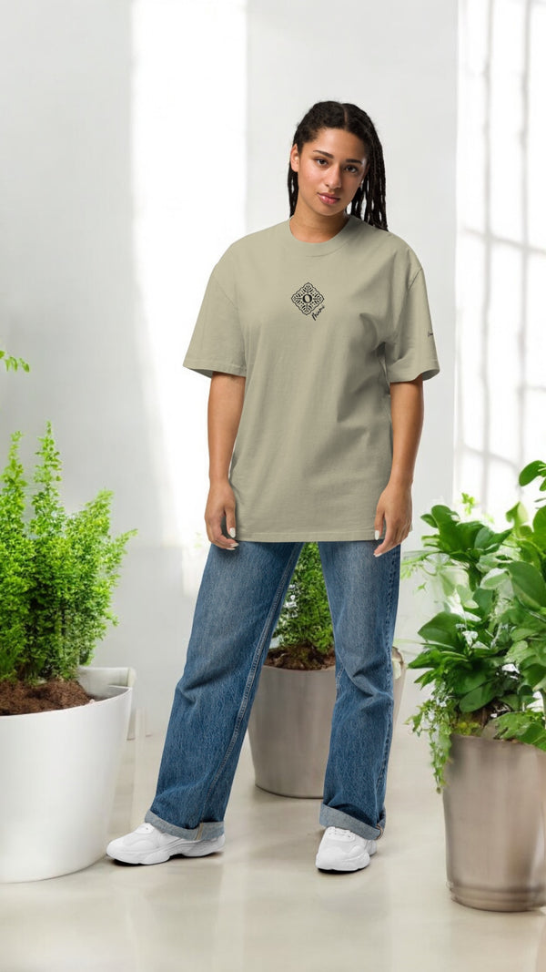 Eco-Luxe Oversized faded Oumaima Miami Tee